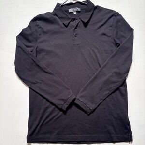 Robert Barakett Black Long Sleeve Polo Shirt
